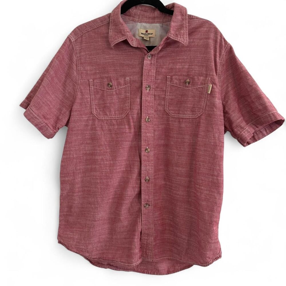 Woolrich Men's Red and Pink Shirt